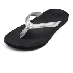 OluKai Puawe - Silver / Black -Shoe Style Sales 20498 2K40 AMZ W Puawe SilBlk