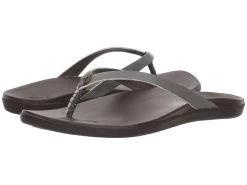 OluKai Ho'opio Leather (dusty Olive/dark Java)