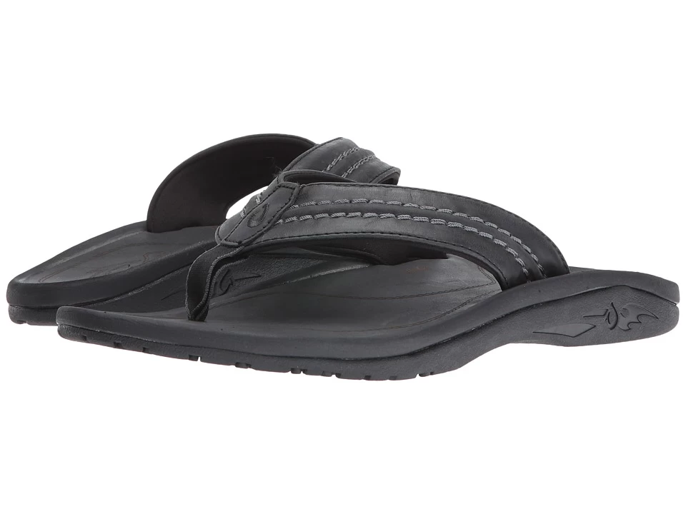 OluKai Hokua Leather (black/black) 3 OluKai Hokua Leather (black/black)