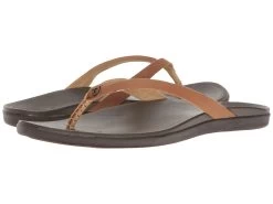 OluKai Ho'opio Leather (sahara/dark Java)